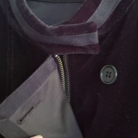 Theory women's Velvet Military Style Jacket black size 12 - Picture 10 of 15